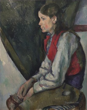 ポール・セザンヌ Painting - 赤いベストの少年 3 ポール・セザンヌ